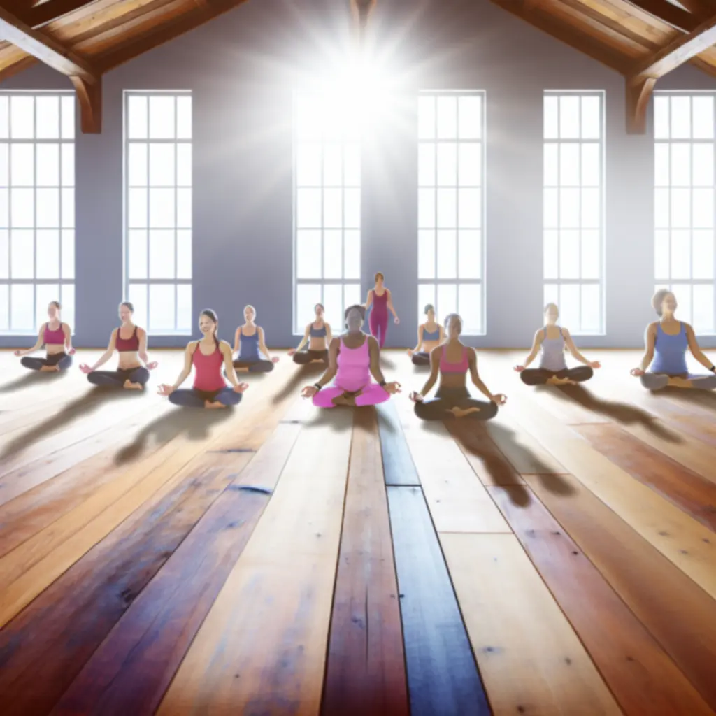 Instruktorka prowadząca spokojne zajęcia jogi dla początkujących