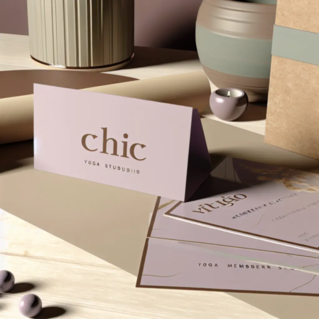 Karty członkowskie studia JogaHubPL ułożone na jasnym tle